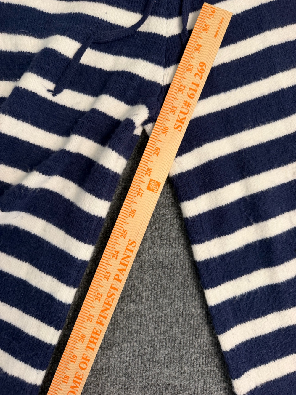 Daily Drills Navy and White Striped Button-Up Cardigan - Picture 8 of 13